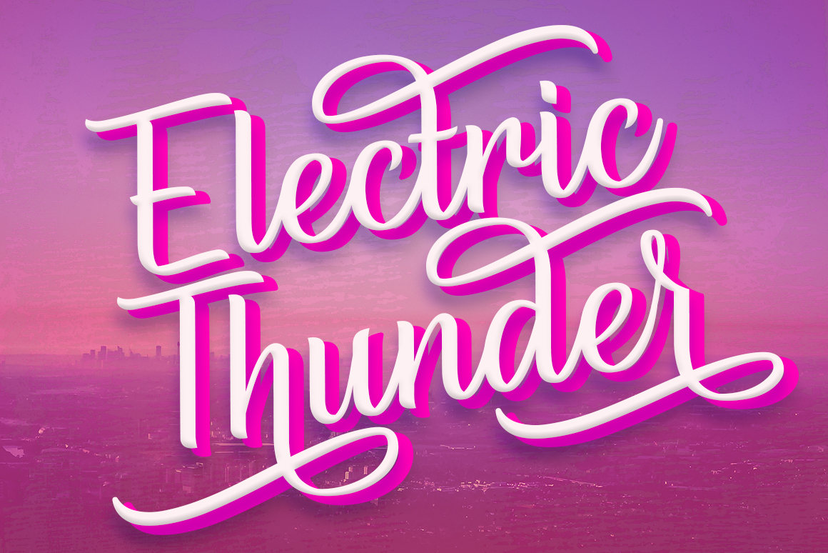 Electric Thunder: A Script Font That Adds Flair to Branding